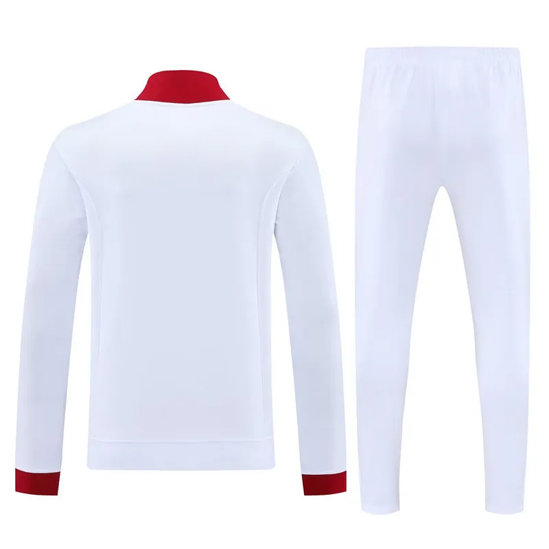 25-26 Bayern Munich White Football Tracksuits Long Jacket Suits 2