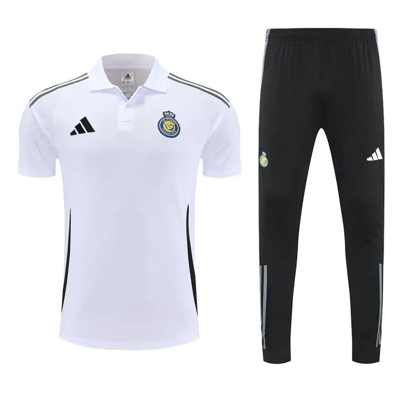 25-26 Al-Nassr White POLO Training Kits Football Tracksuits 3
