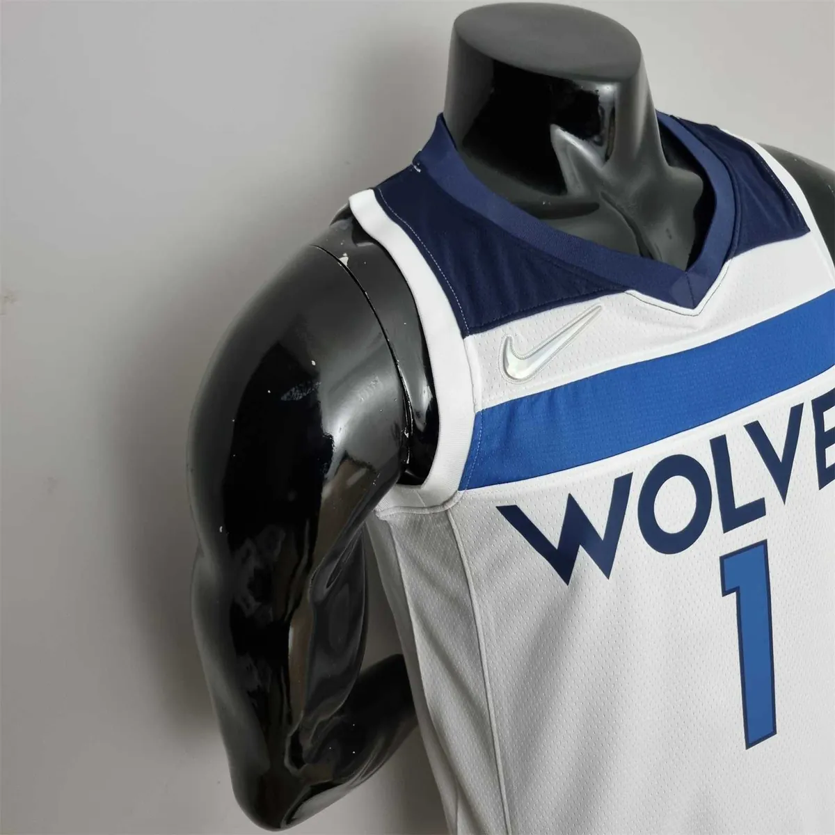 75th Anniversary Minnesota Timberwolves Edwards #1 White NBA Jersey 8