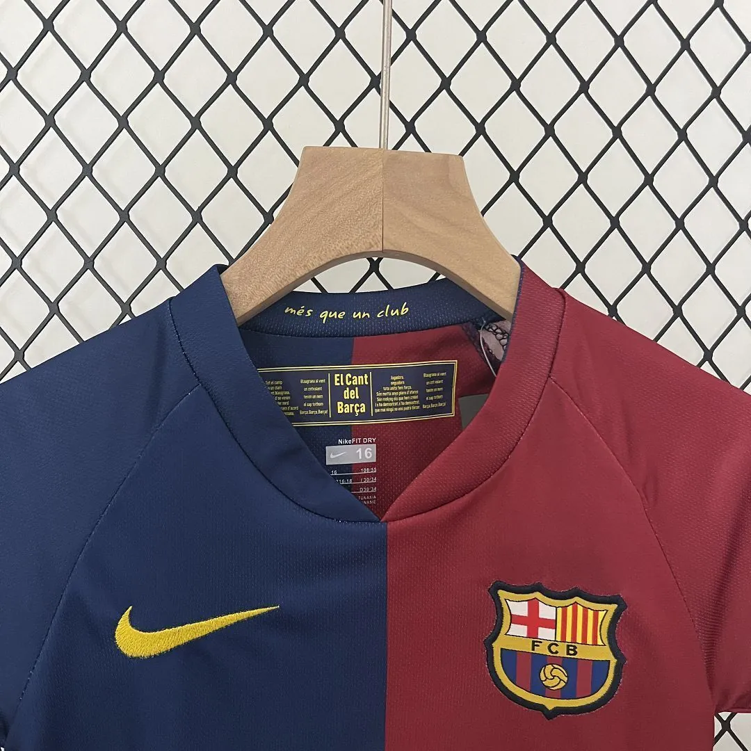 08-09 Barcelona Home Retro Kids Kits Football Jerseys Yupoo 2