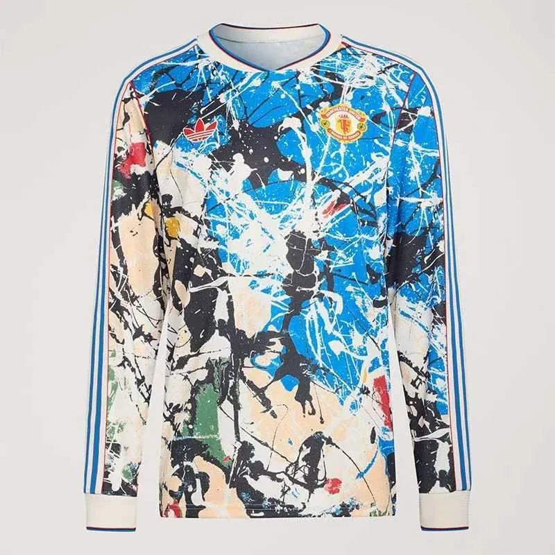 25-26 Manchester United Long Sleeve Special Edition x Stone Roses AAAA Jersey Supply Yupoo 4