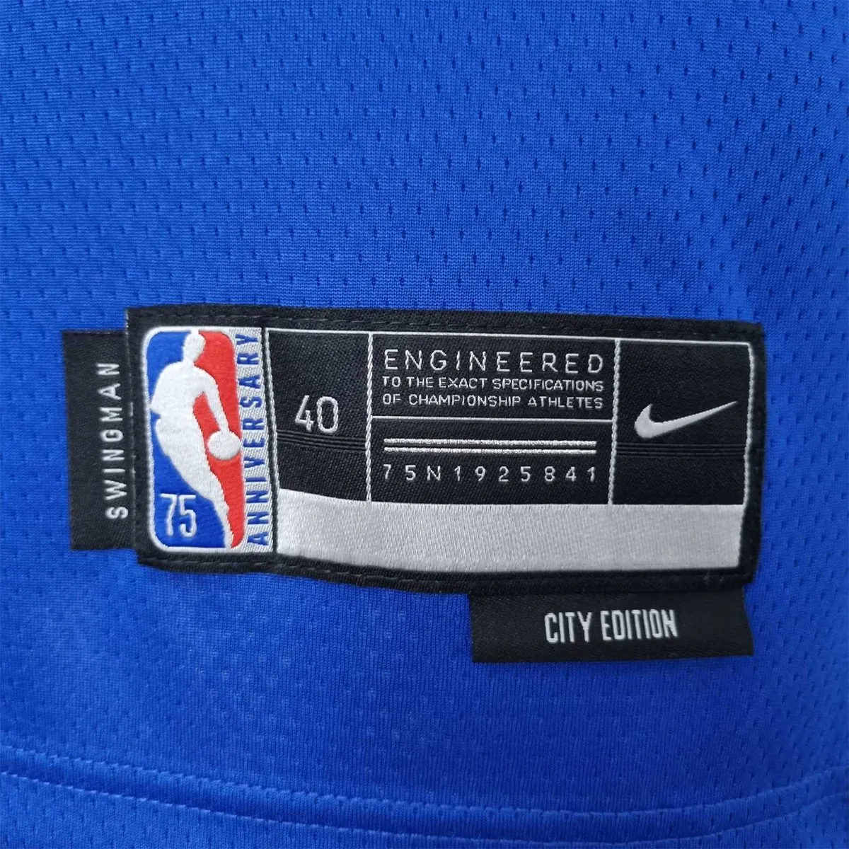 75th Anniversary Lin #17 New York Knicks Blue NBA Jersey 5