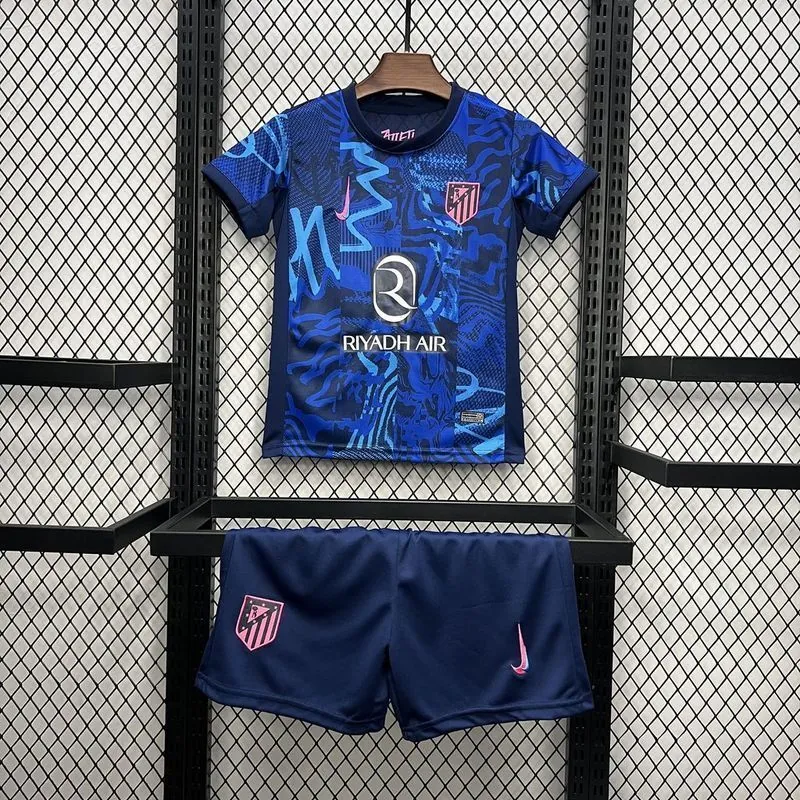 24-25 Atletico Madrid Third Kid Kit Youth Apparels AAAAJersey Supplier Yupoo 6