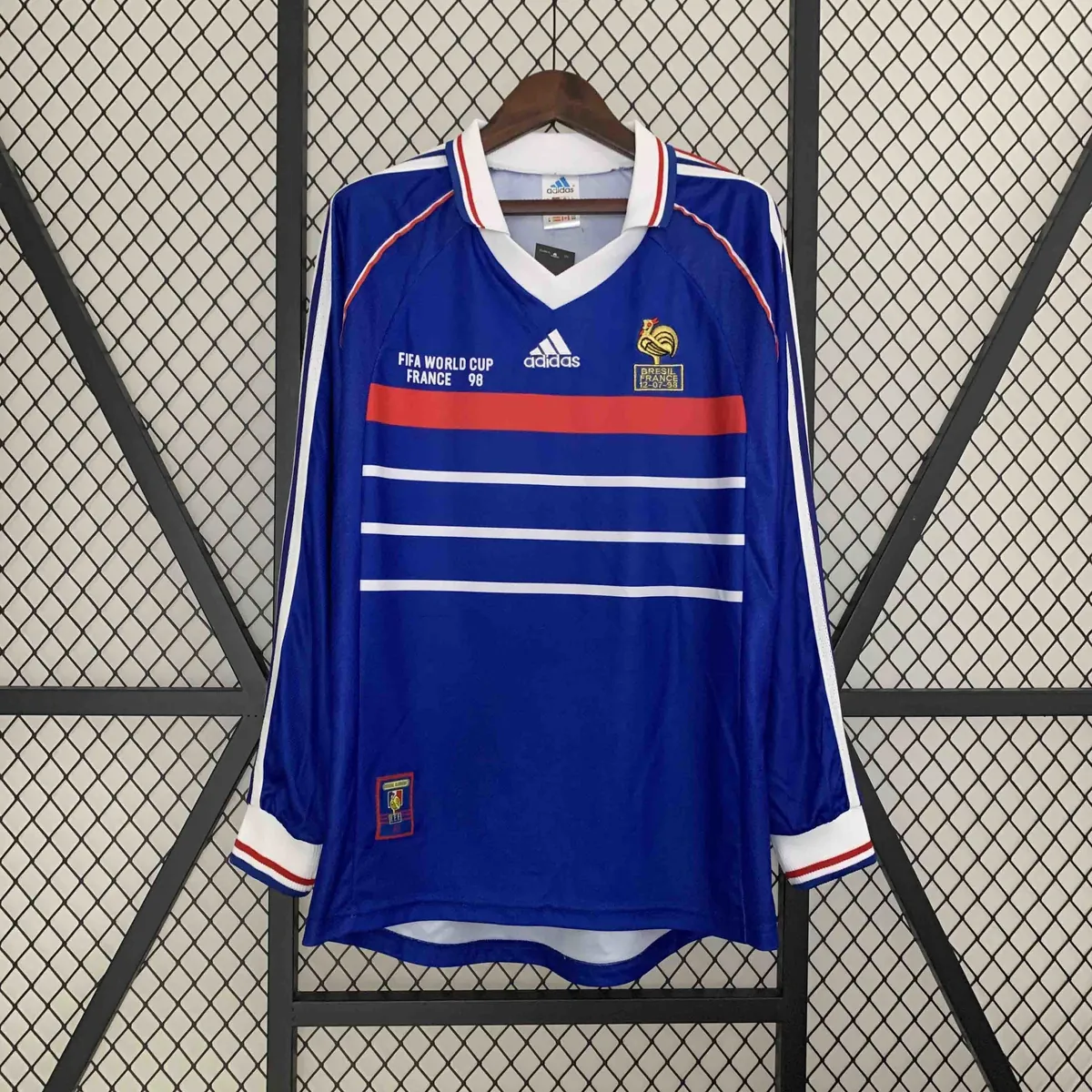 1998 Retro Long sleeve France Home S-XXL 7