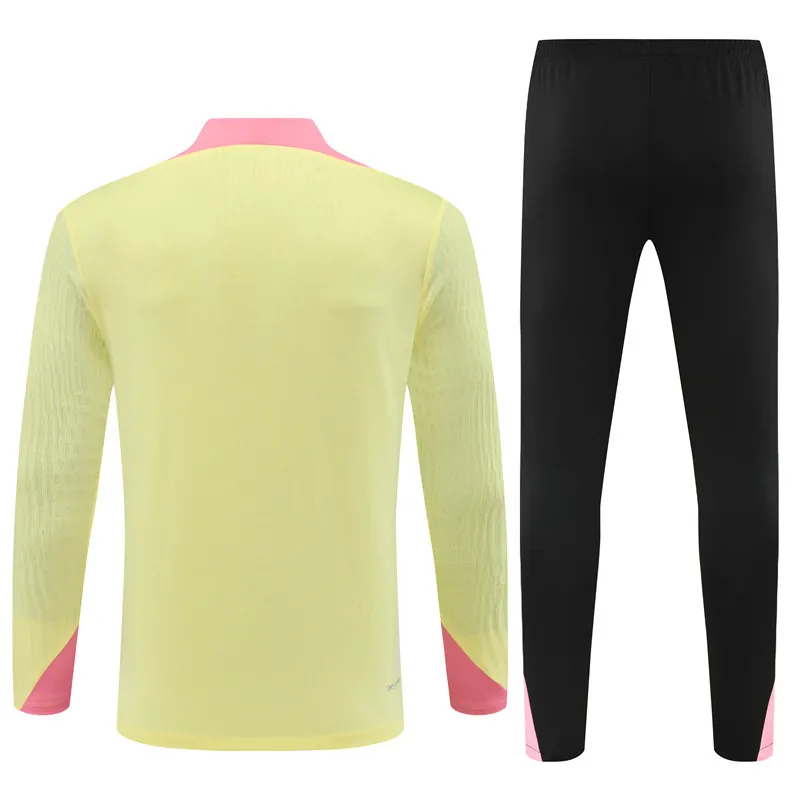24-25 PSG Long Sleeve Tracksuit Yellow Training Suits Football Replicas Yupoo 1