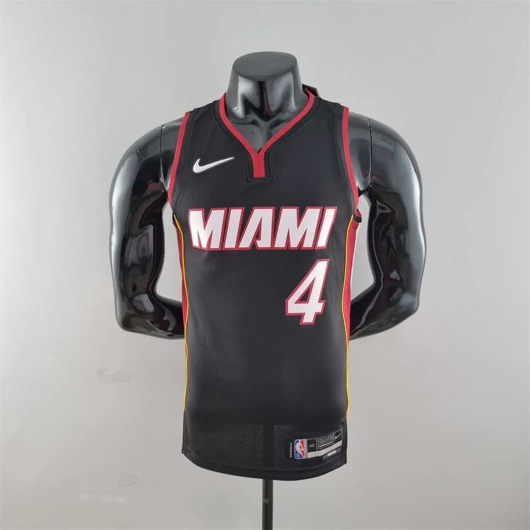 75th Anniversary Miami Heat OLADIPO#4 black NBA Jersey 10