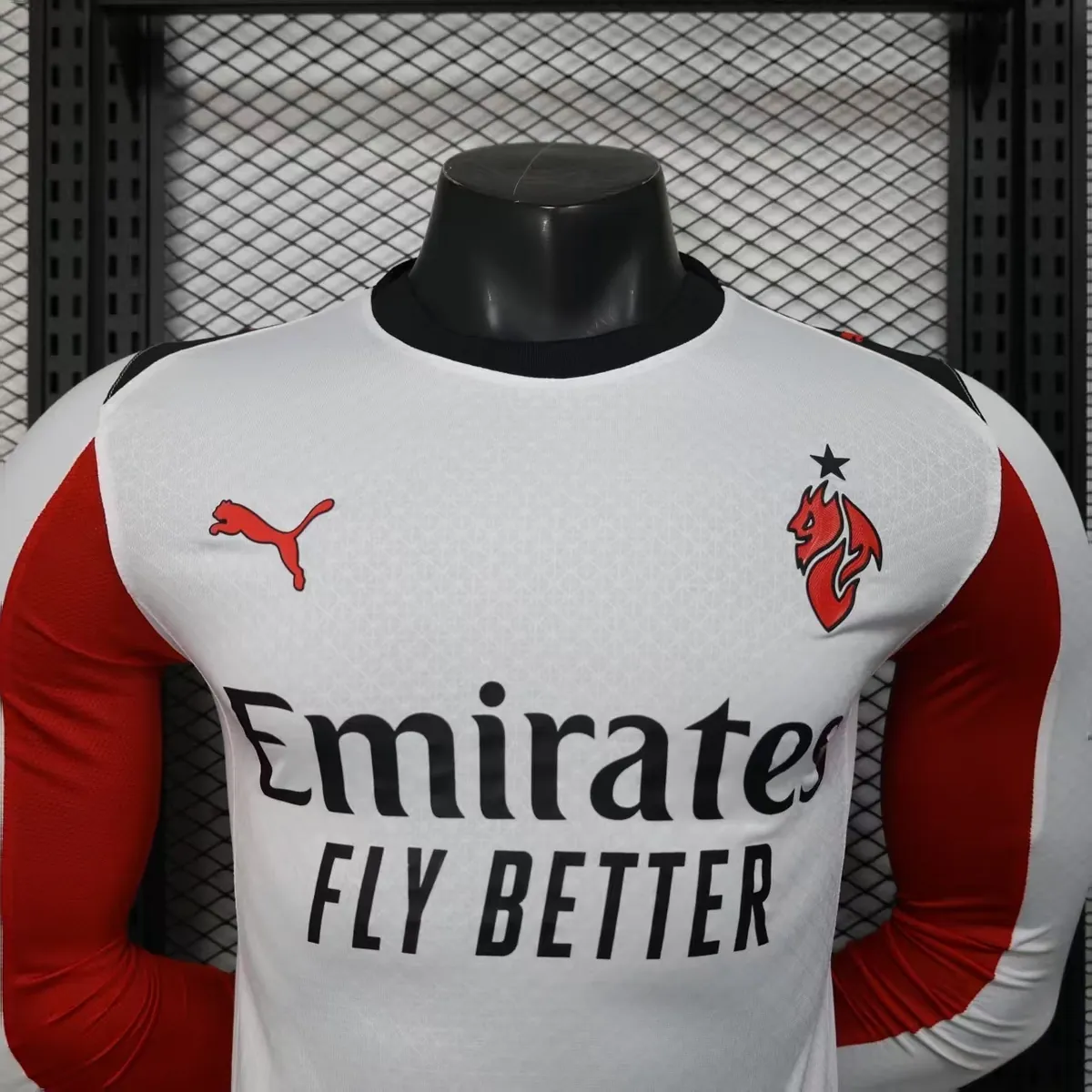 25-26 AC Milan Away Kit Player Version Long Sleeve Shirt AAAAJersey Dropship Yupoo 5