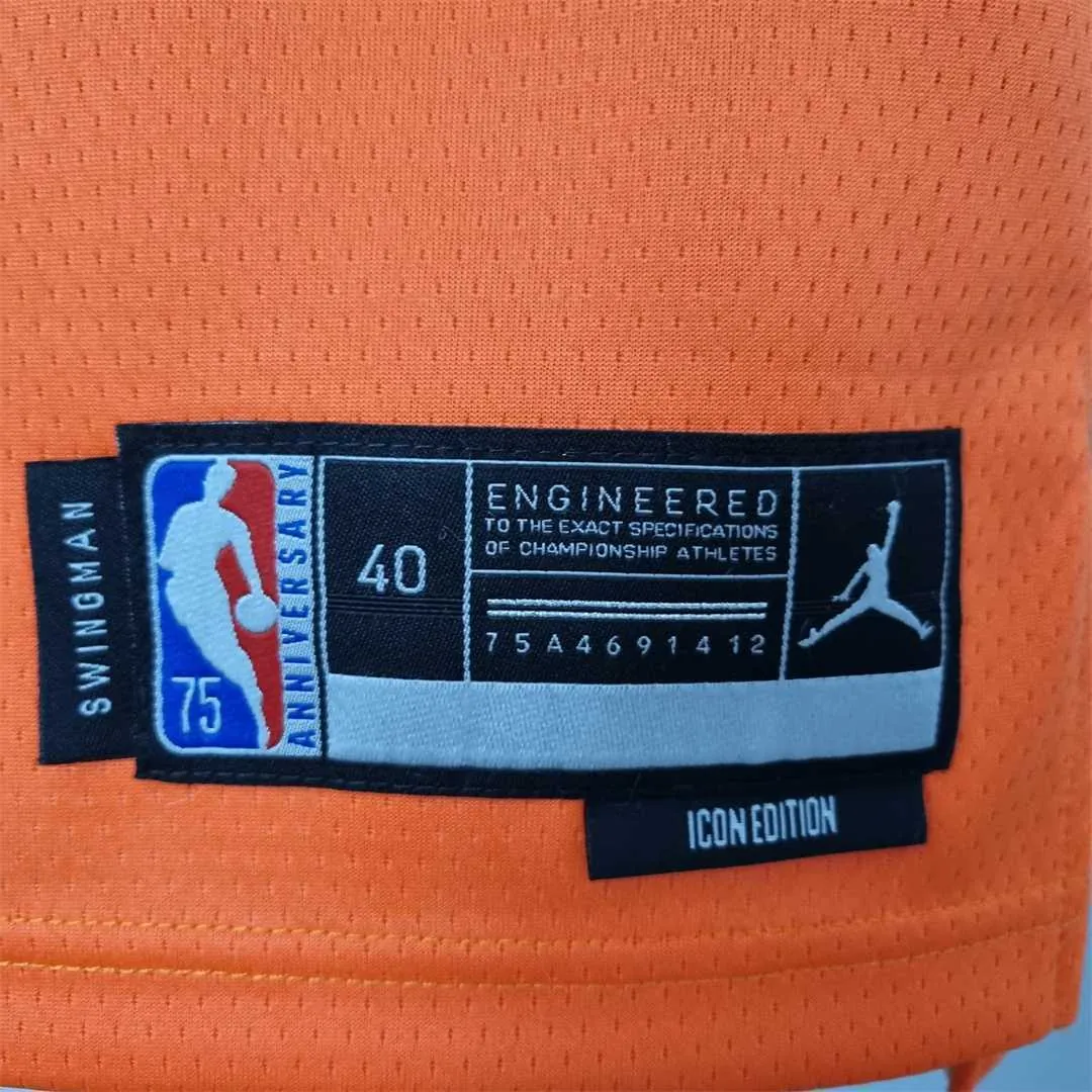 75th Anniversary AYTON#22 Phoenix Suns Jordan Theme Orange NBA Jersey 6