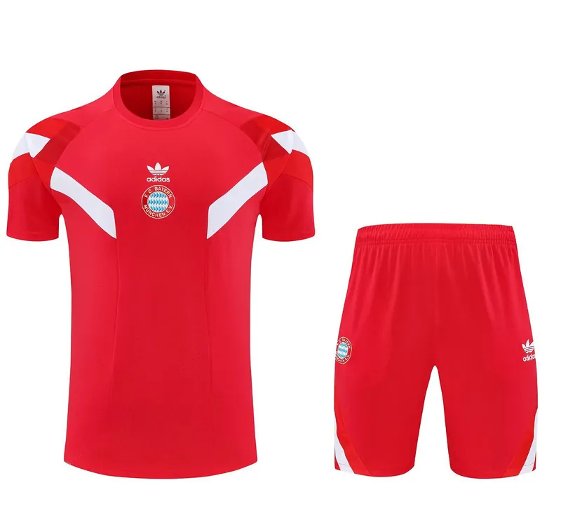 25-26 Bayern Munich Original Red Training Kits Football Tracksuits 2