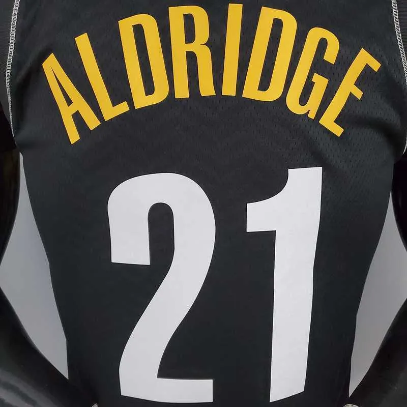New Brooklyn Nets ALDRIDGE#21 City Edition Black 4