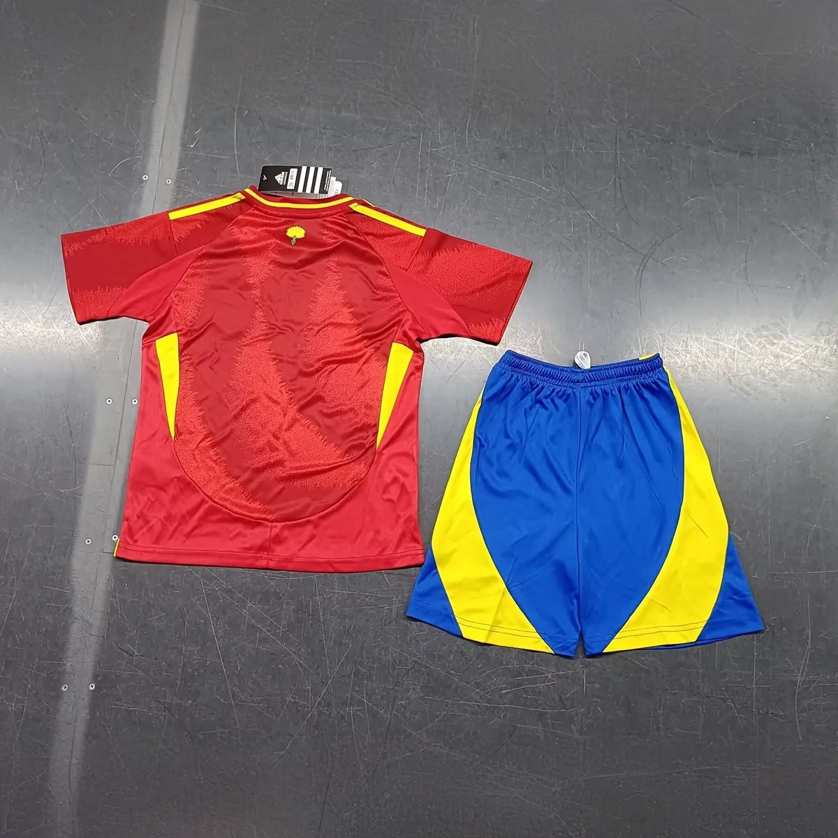 2024 Spain Home Kid Kits Children Sets Football AAAAJersey Yupoo 8