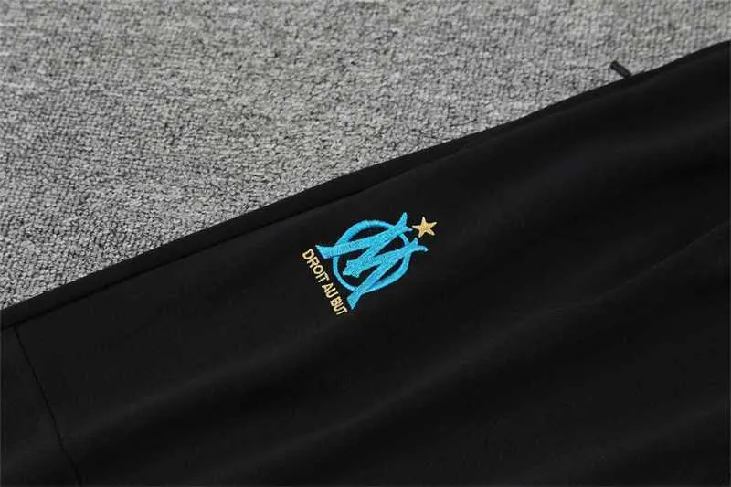 Polo Marseille black with grey-stripe 2