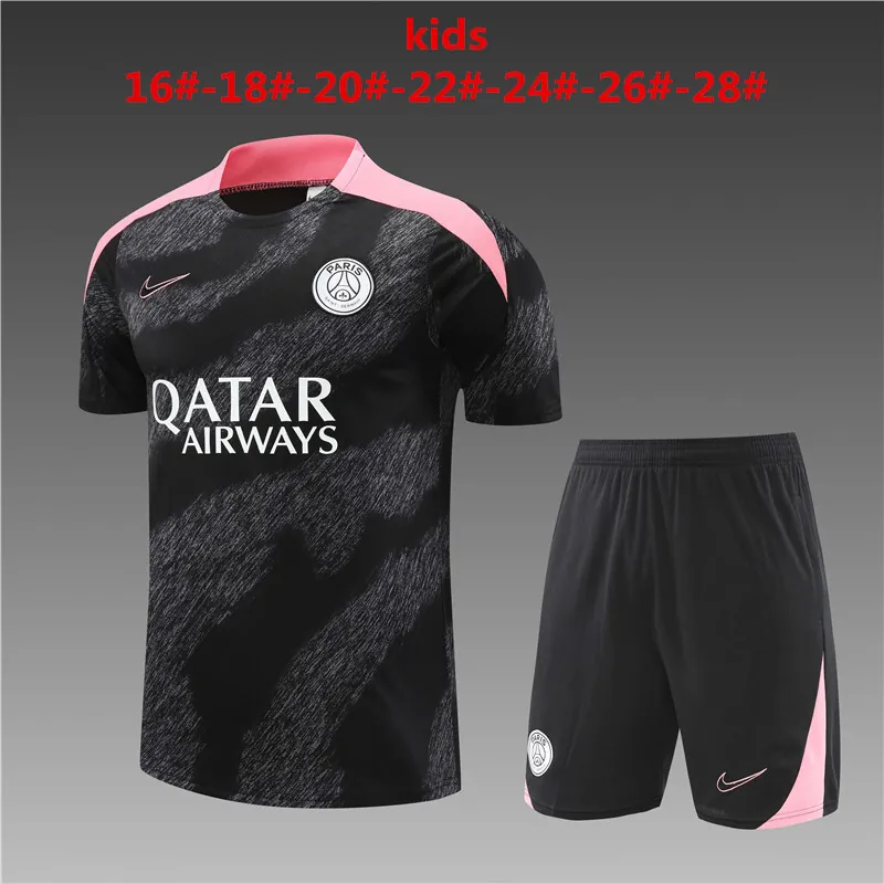 24-25 PSG Training Kids Soccer Jerseys Football Shirts 1