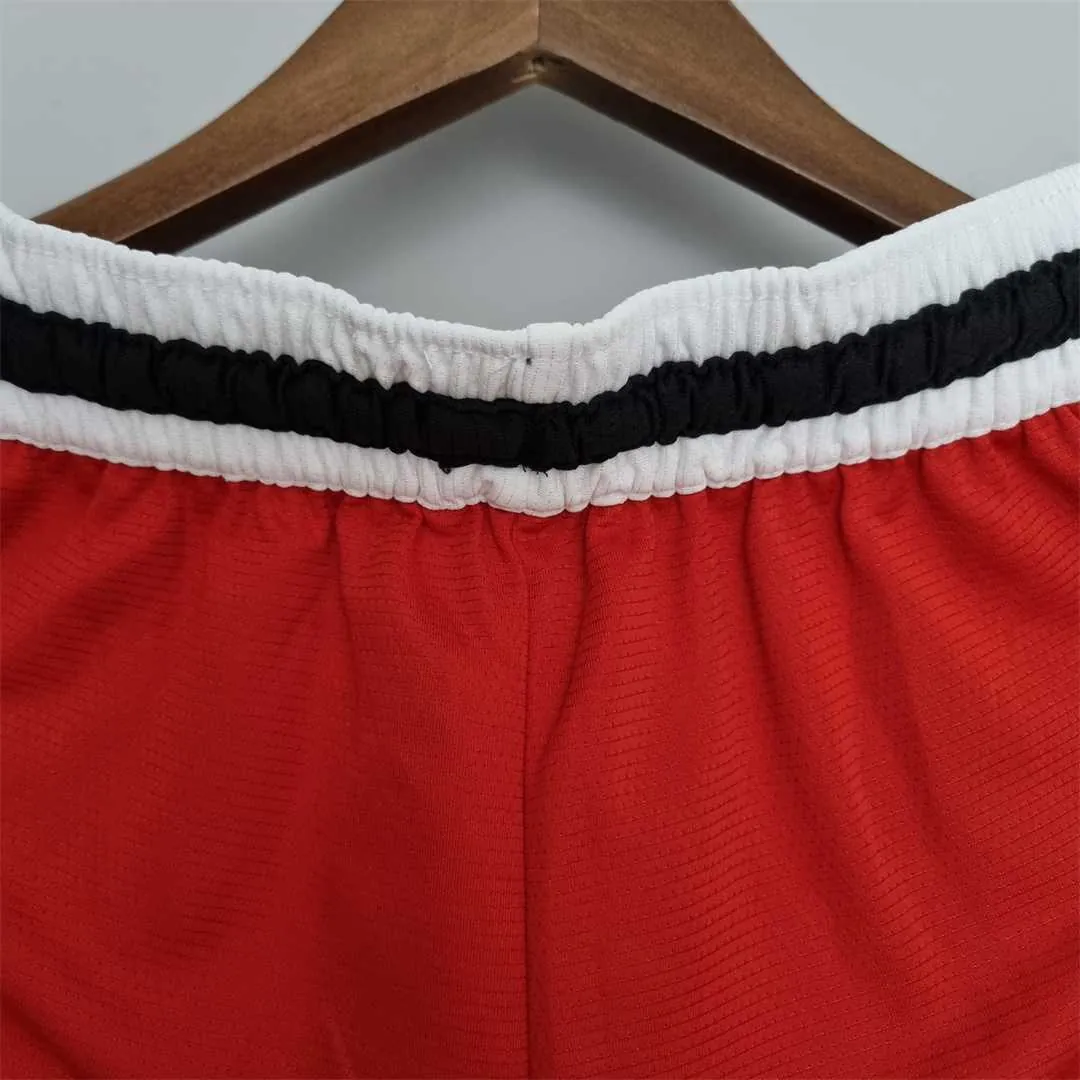 2022 Chicago Bulls NBA US Training Shorts Red Black 4