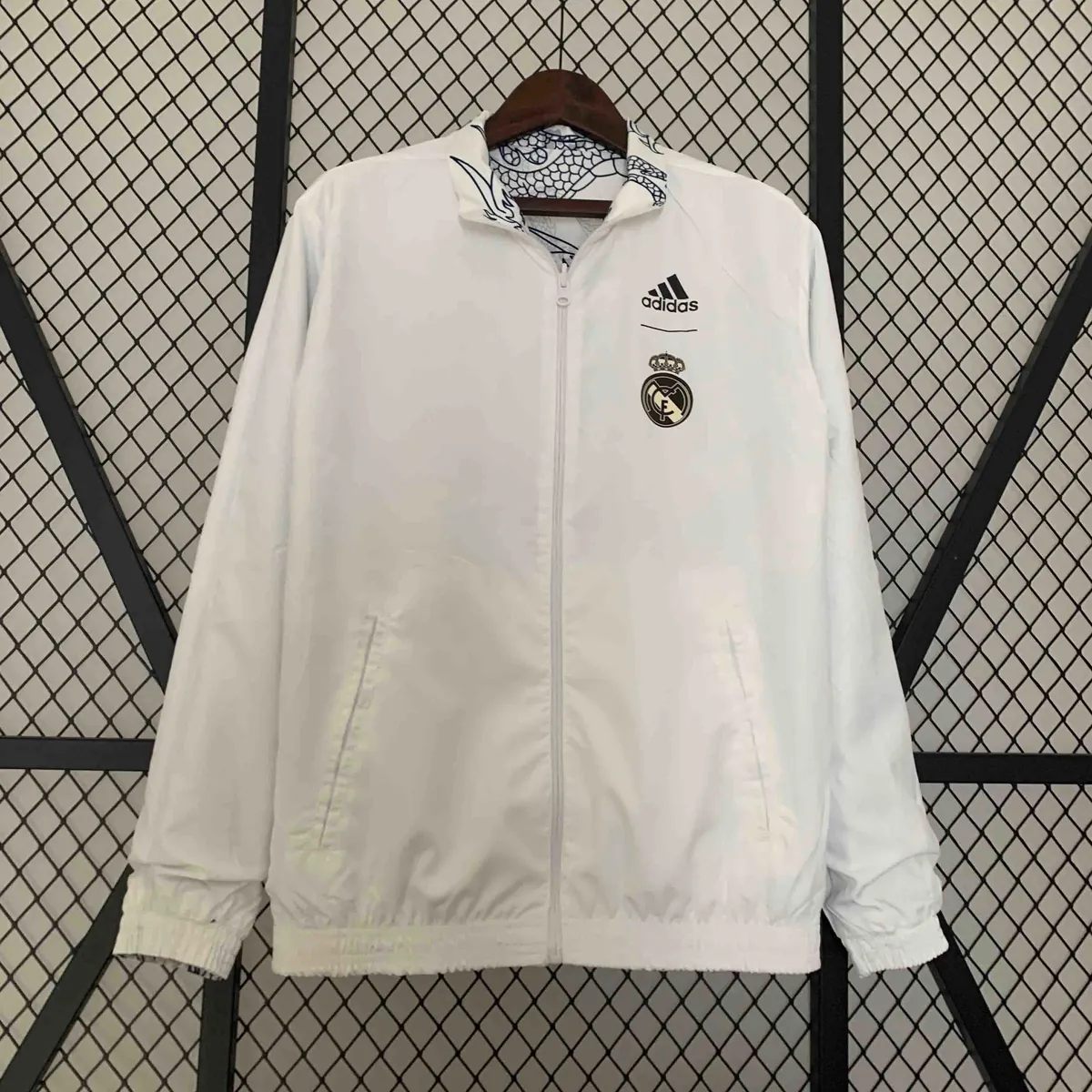 23-24 Real Madrid Reversible Windbreaker Red&Blue Double-Sides Jacket Soccer Jerseys For Sale 4