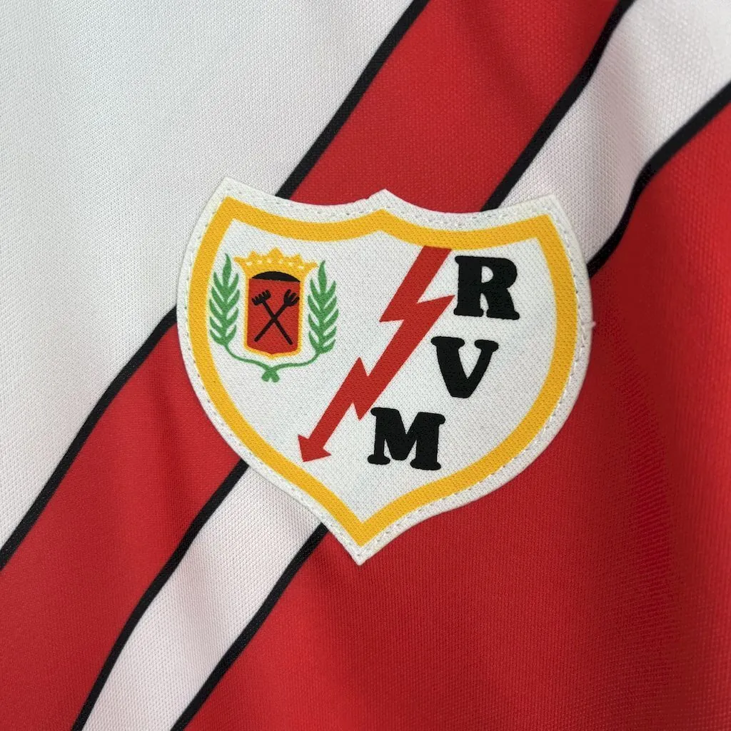 97-98 Rayo Vallecano Home Retro Kit Vintage Shirt AAAAJersey Supply Yupoo 1