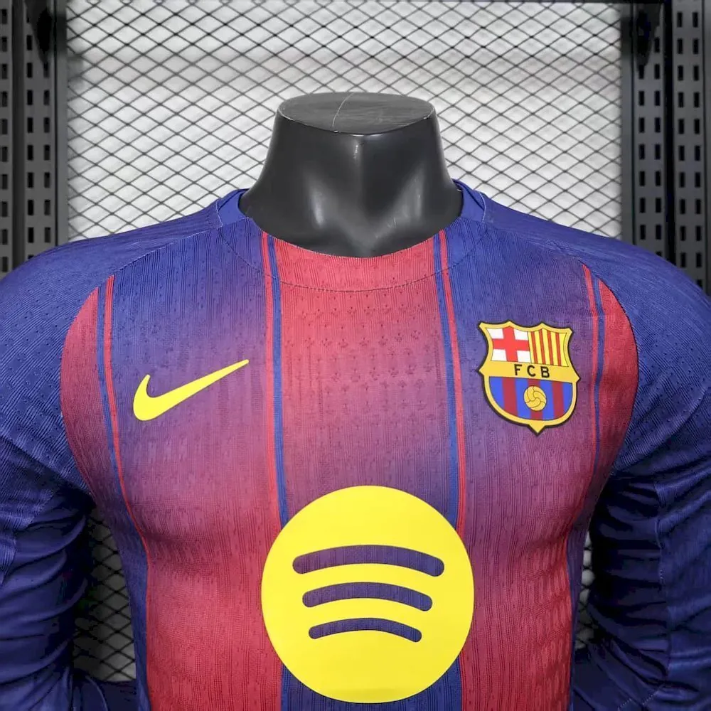 25-26 Barcelona Home Long Sleeves Kit Player Version Shirt AAAAJersey Supply Yupoo 2