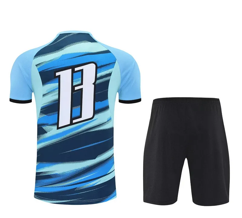 25-26 Marseille Fast Training Kits Blue Football Tracksuits 2