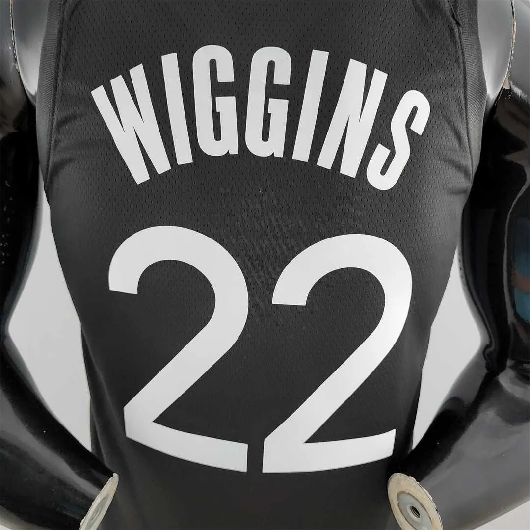 2020 WIGGINS #22 Warriors City Edition Black and Grey NBA Jersey 8