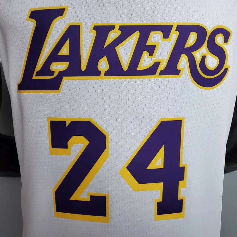 New Bryant #24 Lakers white 6