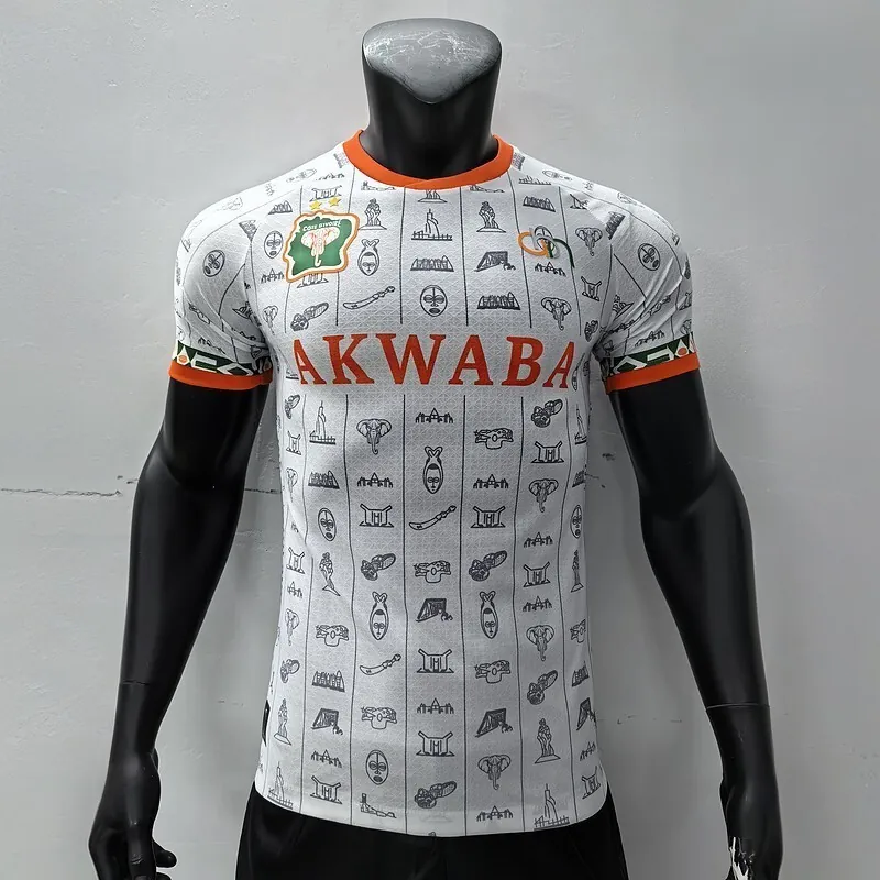 2023 Ivory Coast Training Kit White Player Version Shirts Football AAAAJersey Yupoo 4
