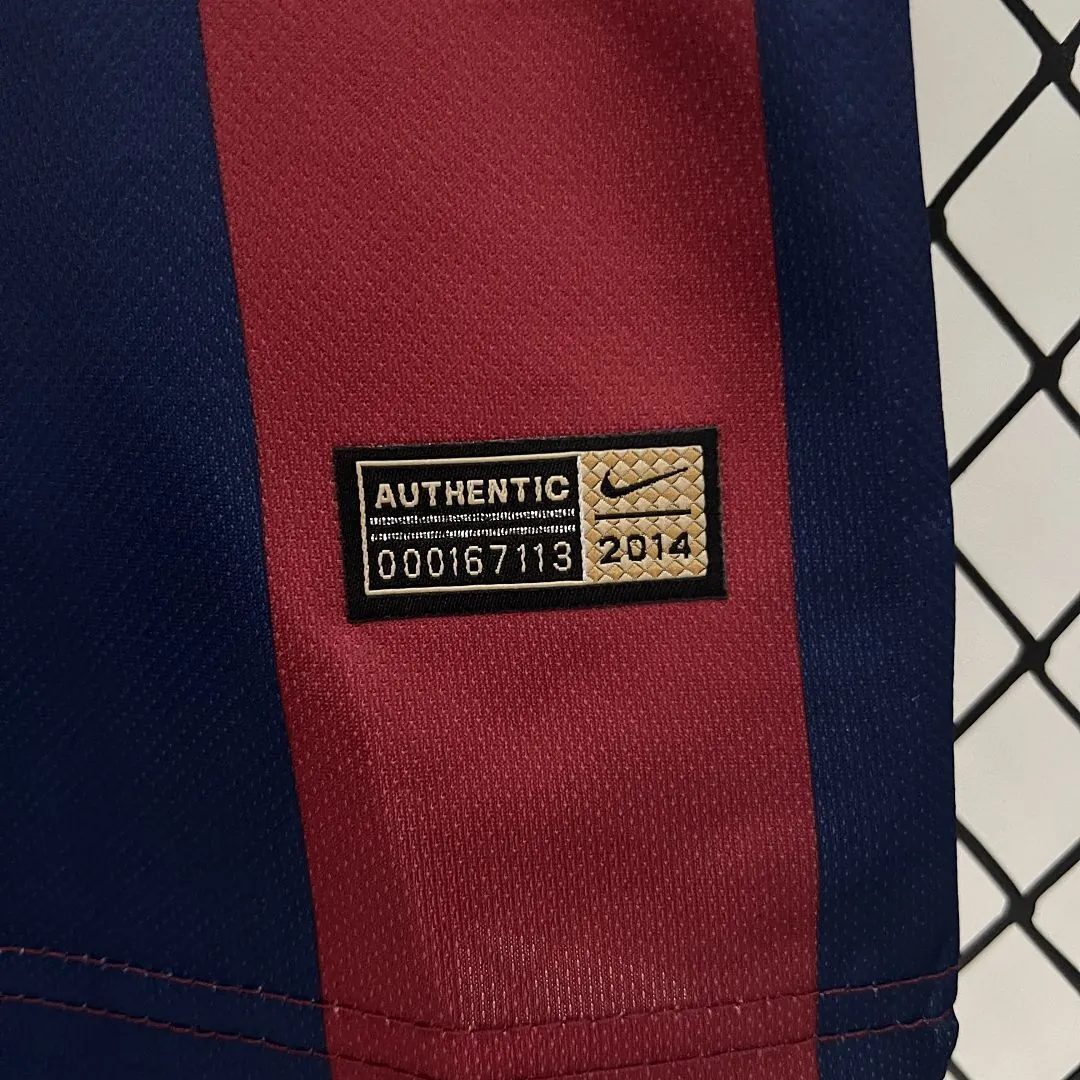 14-15 Barcelona Home Retro Kids Kit Size-16-28 Football Jersey Yupoo 2