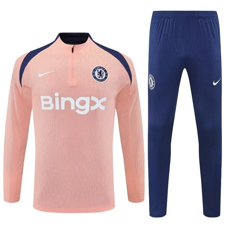 25-26 Chelsea Orange Training Kits Long Football Tracksuits 3