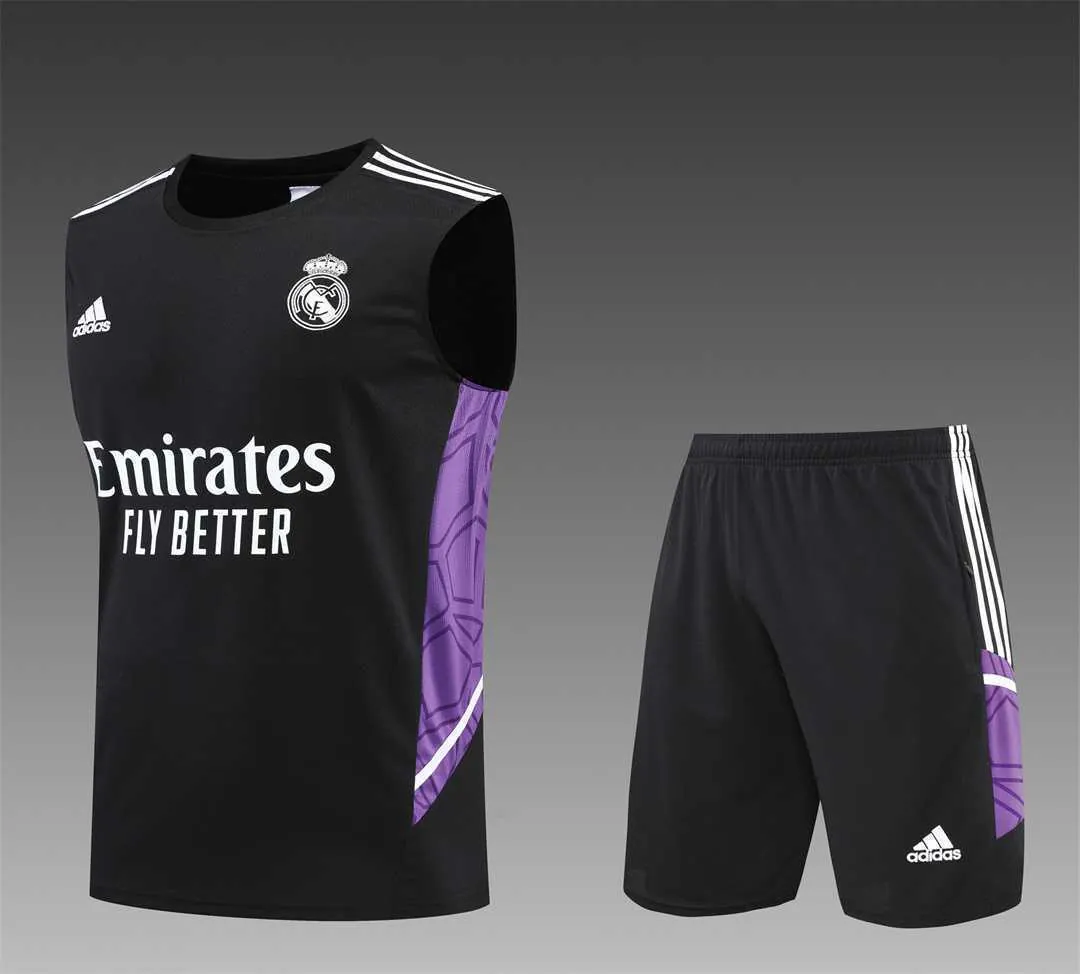22-23 Real Madrid training suit kit Black 21