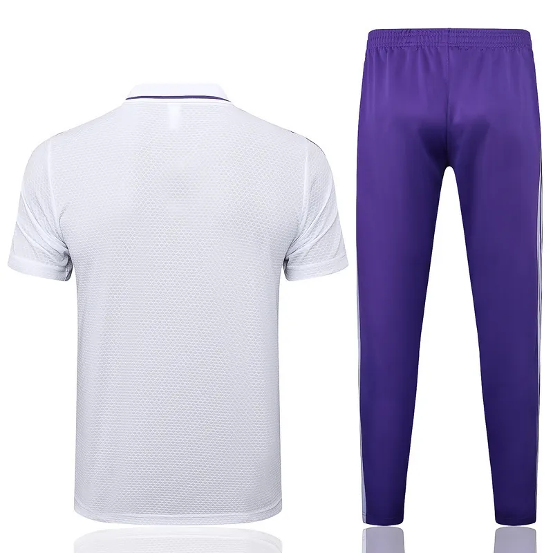 25-26 Real Madrid Polo White Training Kits Football Tracksuits 7