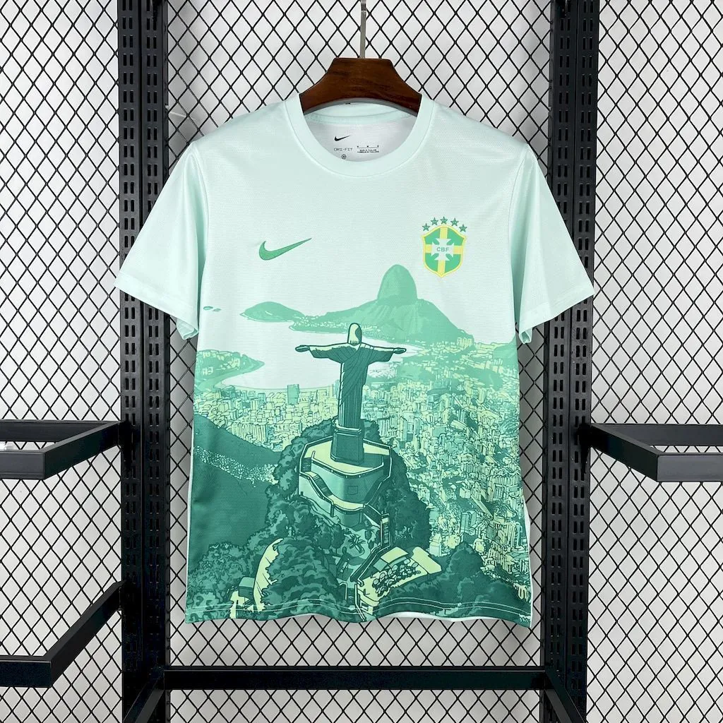 2025 Brazil Cristo Redentor Green Special Edition T-Shirt Football Apparels Soccer AAAAJersey Y 4