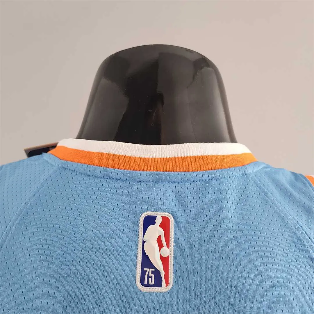 2022 WALL#11 Los Angeles Clippers City Edition NBA Jersey Blue 3