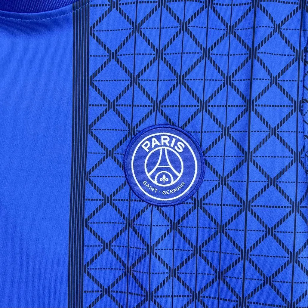 25-26 PSG Pre-Match Blue Shirt Football Uniform AAAAJersey Wholesale Yupoo 4
