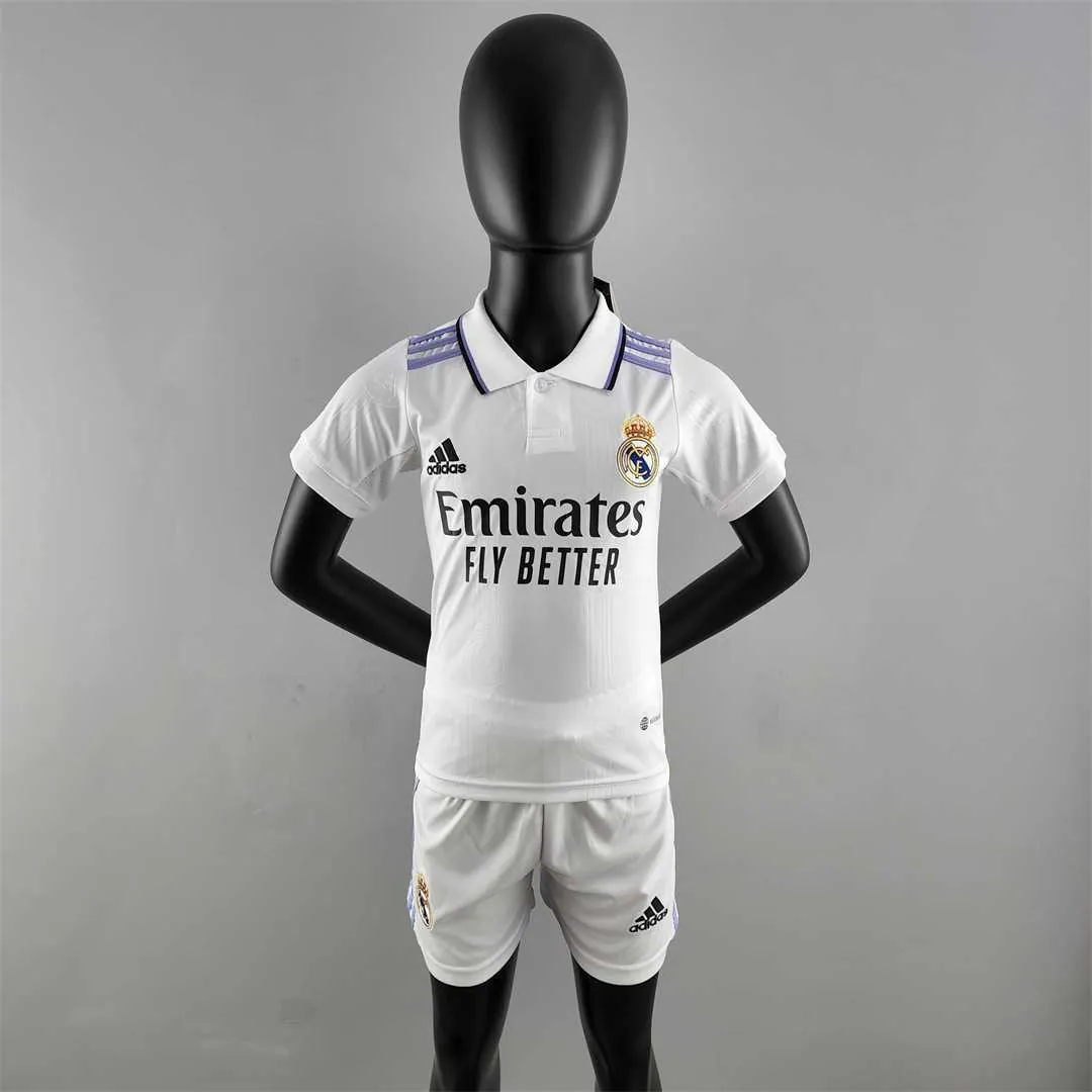 22-23 Real Madrid home kids kit 11