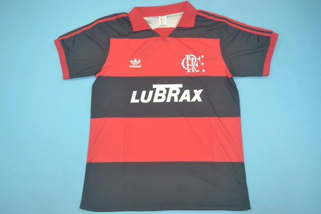 1990 Flamengo home red black 13