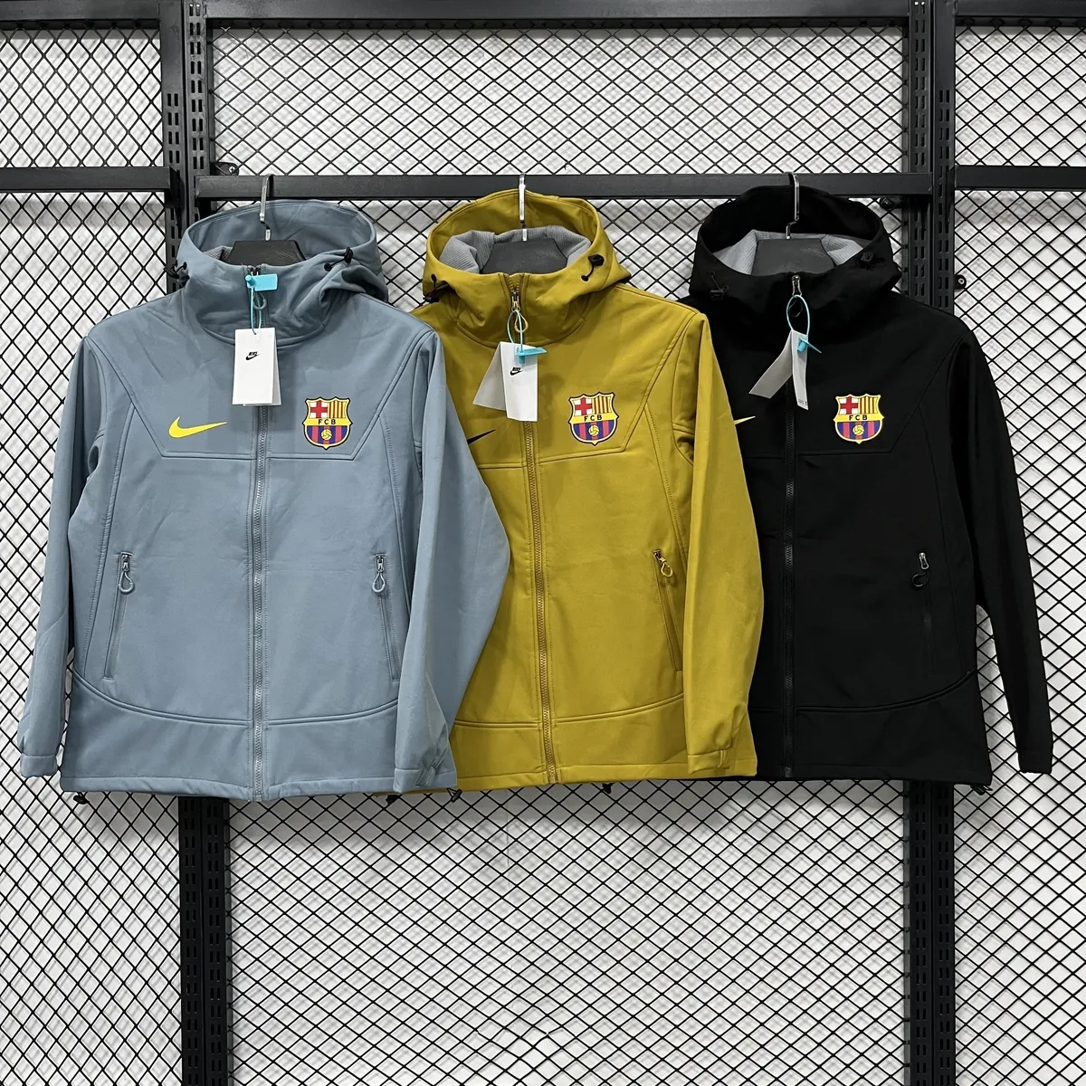 25-26 Barcelona hardshell jacket Kit Soccer Windbreaker AAAAJersey Supply Yupoo 9