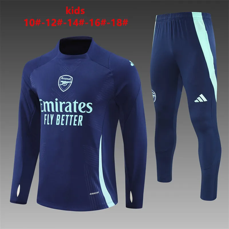 24-25 Arsenal Kids Player Version Long Sleeve Training Suit Football Shirts 1