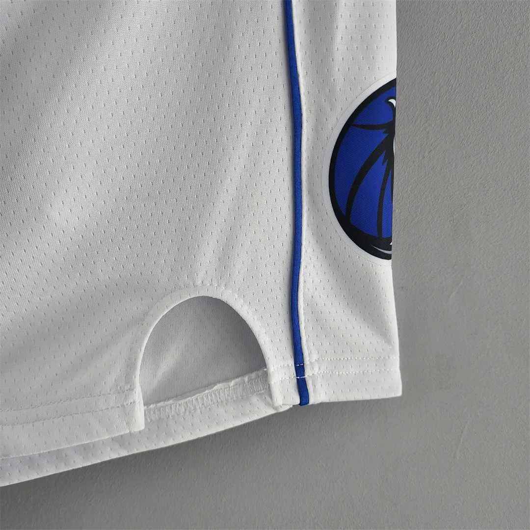 Dallas Mavericks NBA Shorts White 3
