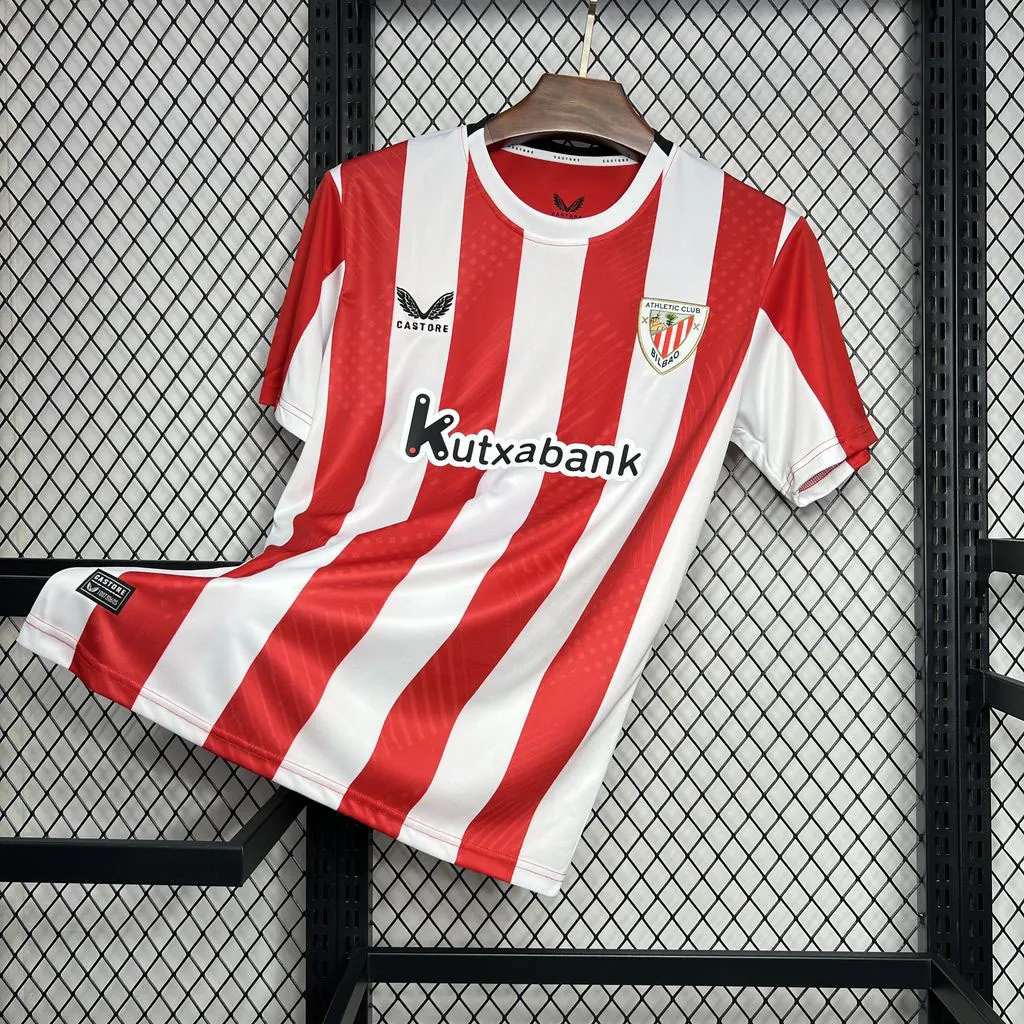 24-25 Athletic Bilbao Home Kit Football Apparels Sport AAAAJersey Yupoo 2