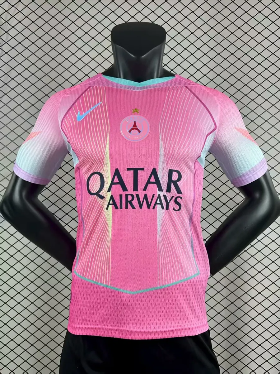25-26 PSG Rose Pink Special Edition Player Version Shirt Football Apparels AAAAJersey Supply Yu 2