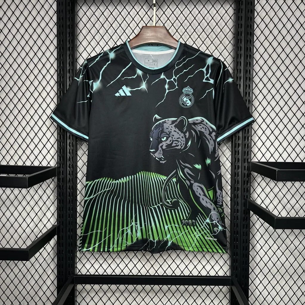 24-25 Real Madrid Green Jaguar Special Edition Kit Soccer Uniforms Soccer AAAAJersey Yupoo 6