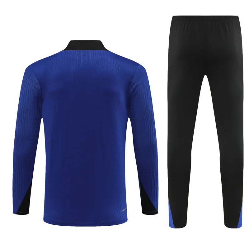 24-25 Barcelona Long Sleeve Kits Blue Training Suits Football AAAAJersey Yupoo 3