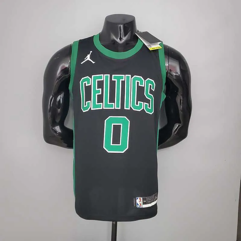 TATUM #0 Celtics White Jordan theme black 9