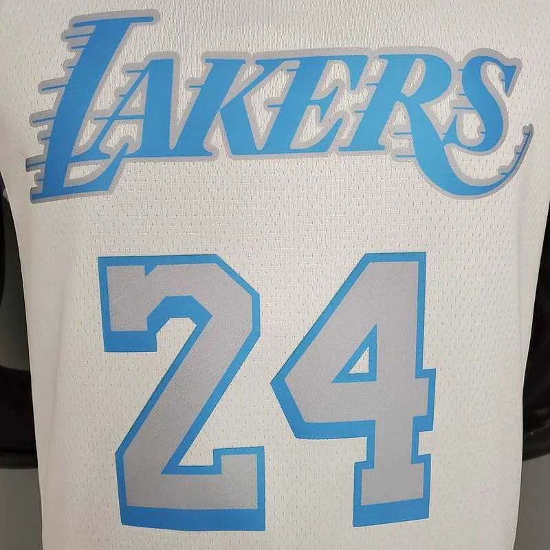 New Lakers Bryant #24 Crew Neck Retro Limited Edition White 1