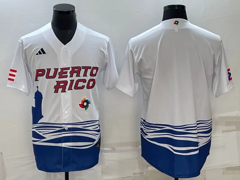 White Puerto Rico 2023 World Cup Baseball Jerseys 11
