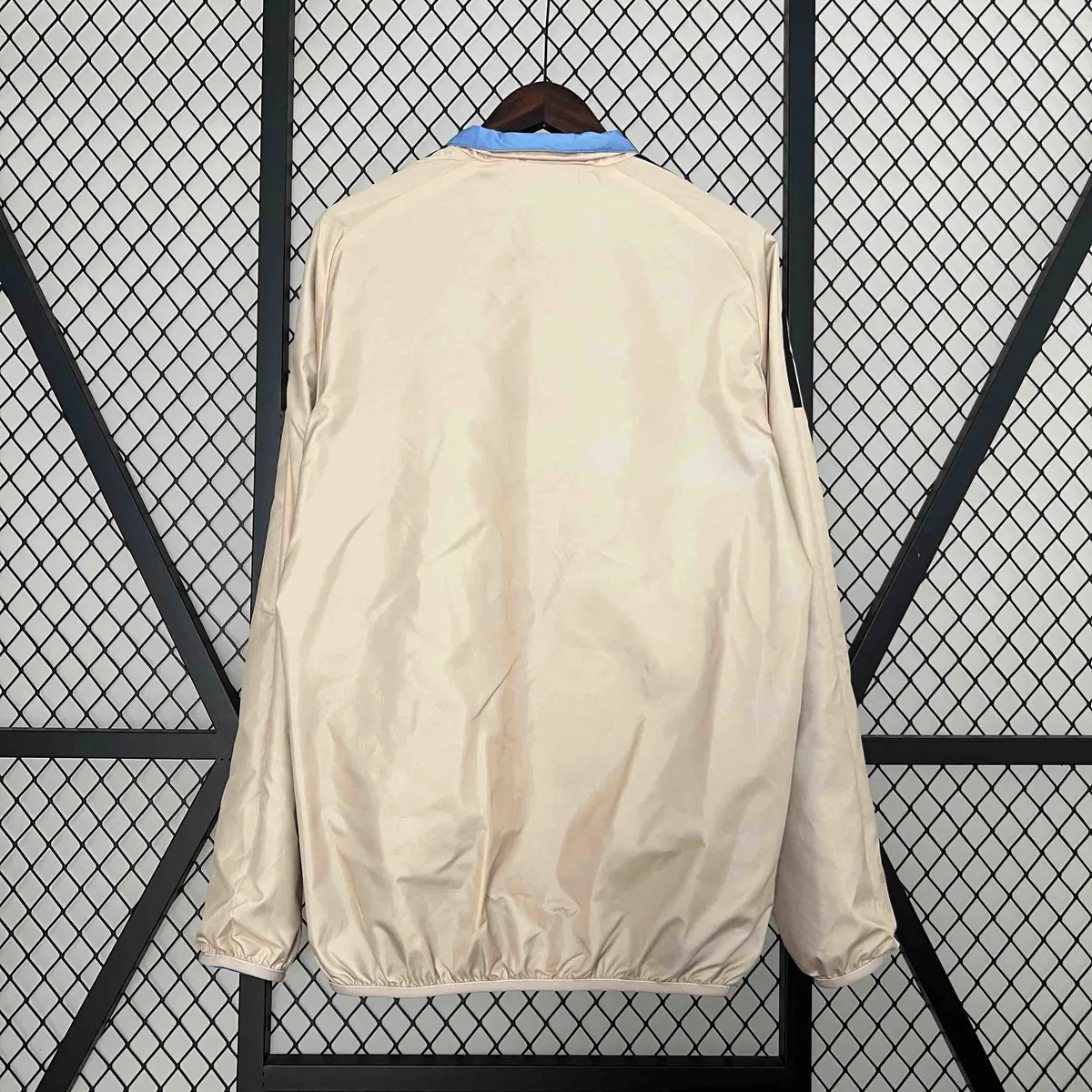 2024 Tigres UANL Beige&Blue Trench Coat Reversible Windbreaker Double-Sides Jacket 3