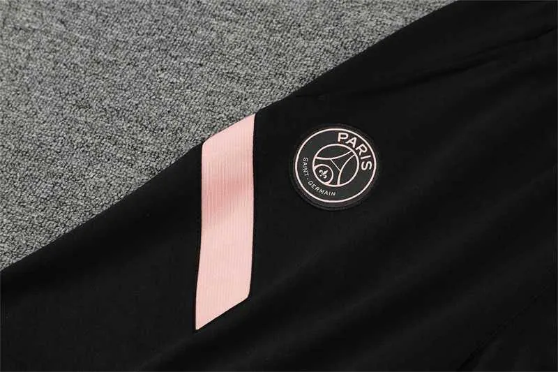 Polo PSG black pink-sleeves 1