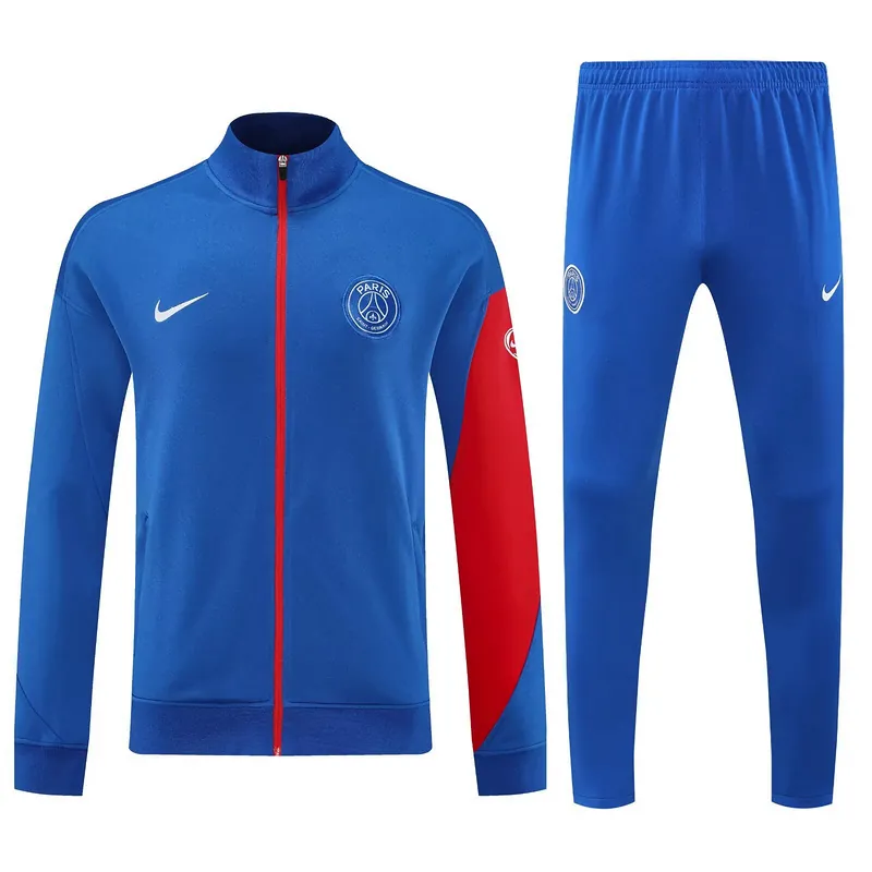 25-26 PSG Blue Football Tracksuits Long Jacket Suits 3