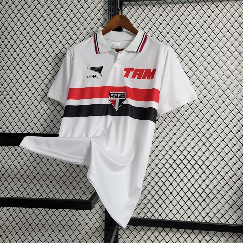 93-94 Retro Sao Paulo home size S-XXL Soccer Jerseys 5