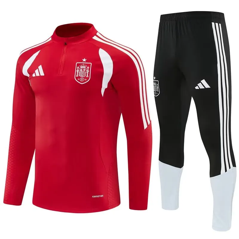 2026 Spain Mens Kit Red Half-Pull Training Suit Yupoo 7 2