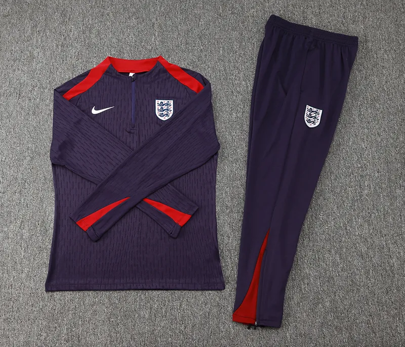 2024 England Player Long Sleeve Training Suit Football Shirts 1